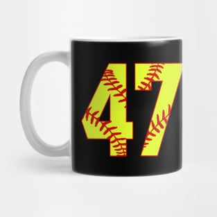 Fastpitch Softball Number 47 #47 Softball Shirt Jersey Uniform Favorite Player Biggest Fan Mug